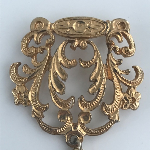 Vintage Golden Tone Brooch Pin by ELLE 80's - Picture 3 of 6